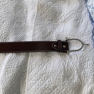 Brown Leather Equestrian Belt